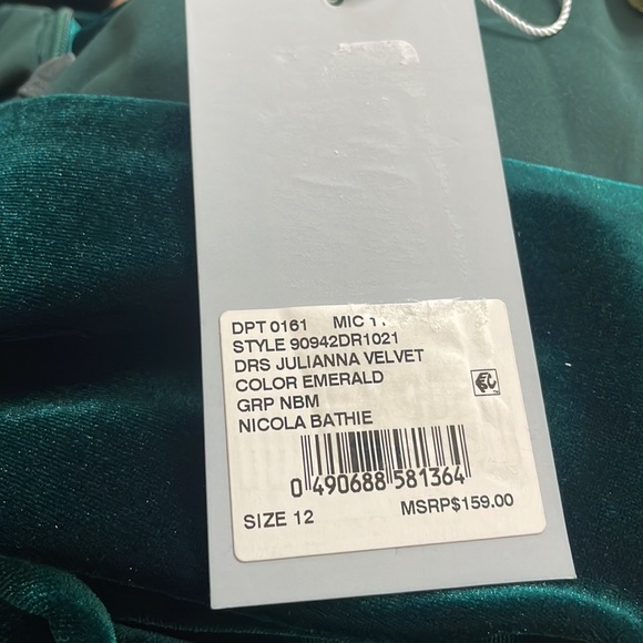 NWT Antonio Melani x Nicola Bathie Julianna Velvet Dress - Picture 12 of 12